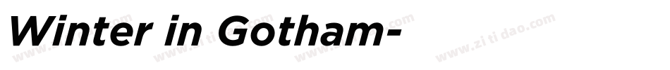 Winter in Gotham字体转换